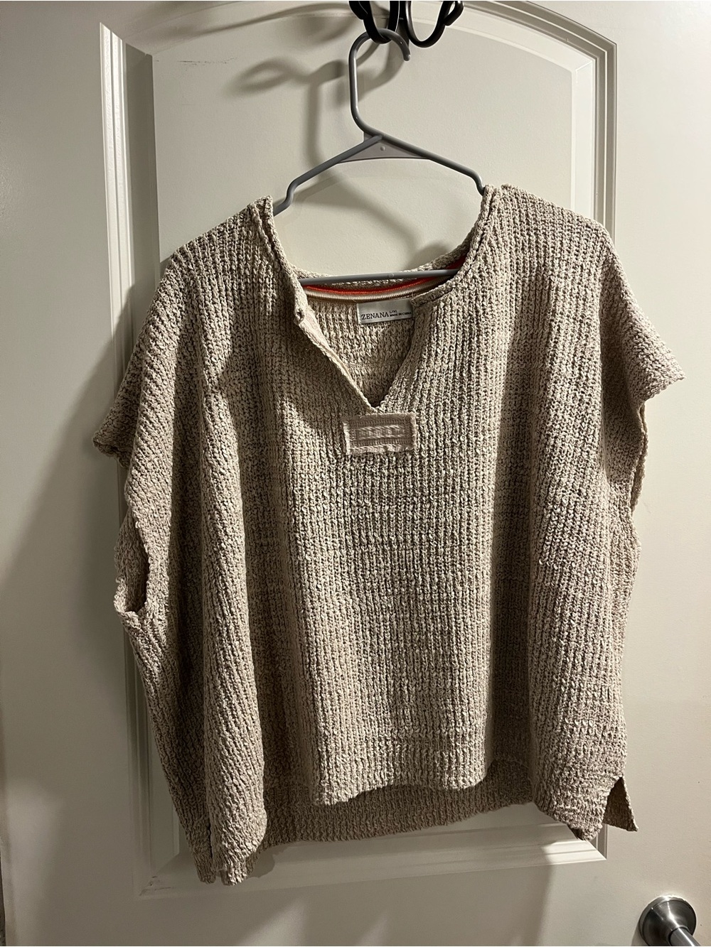 Zenana Necessary Charm V-Neck Side Slit Knit Top Knitwear Womenswear